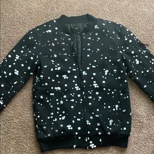 Black jacket with white spots nice quality